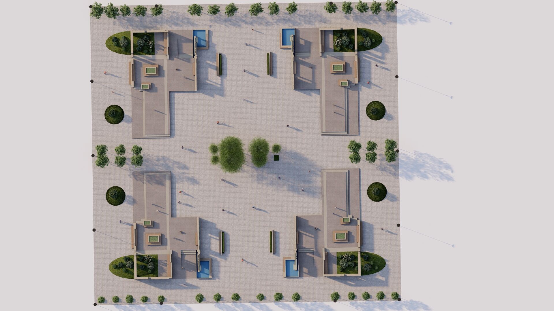 public park-Private Park Landscape Urban 3D model_7