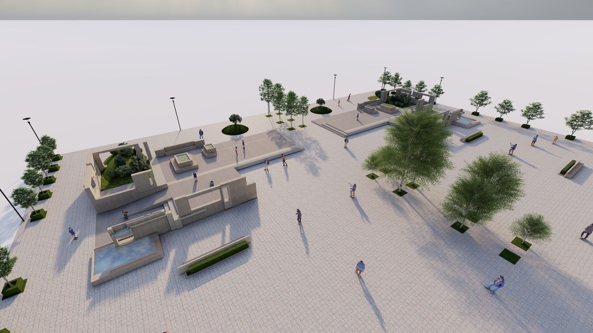 public park-Private Park Landscape Urban 3D model_25