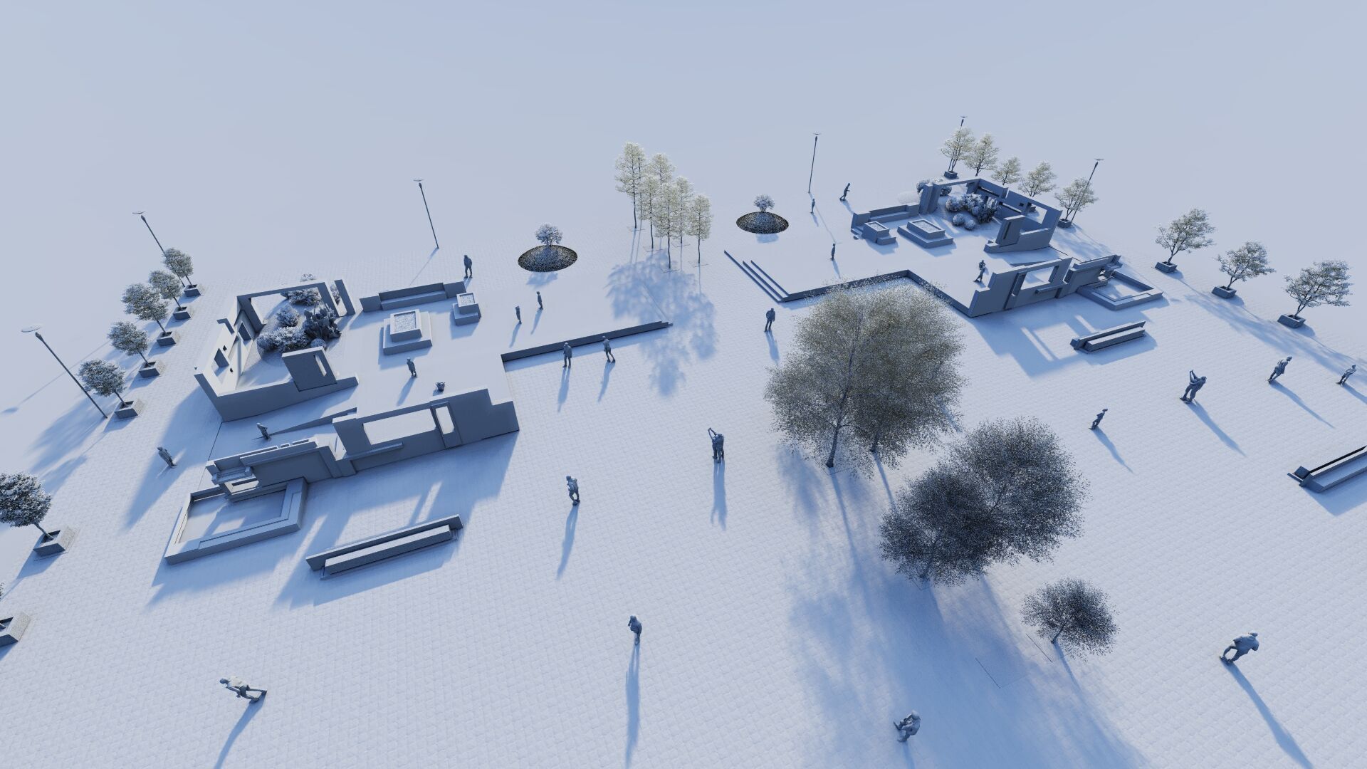 public park-Private Park Landscape Urban 3D model_16