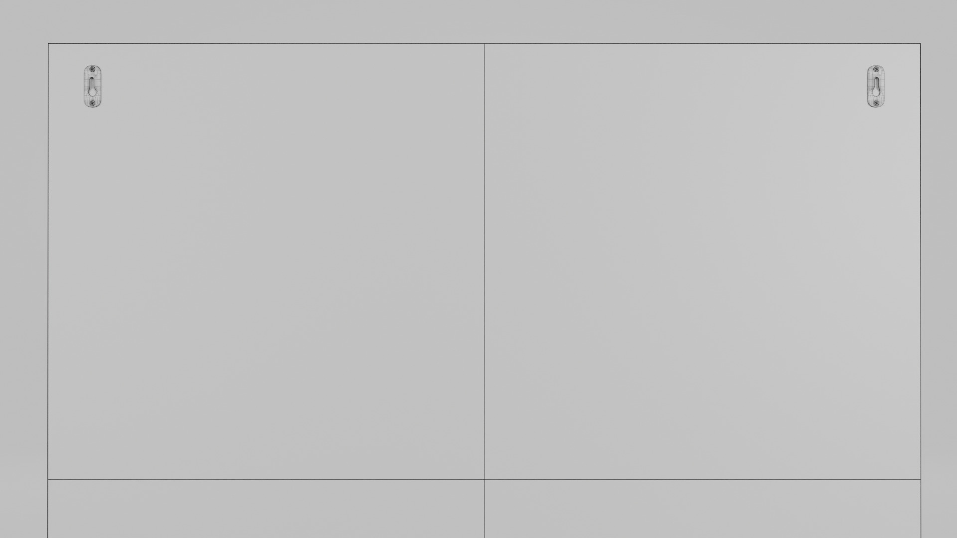 Customizable Wall-Mounted Blackboard-Square Unframed Write Board Low-poly 3D model_13