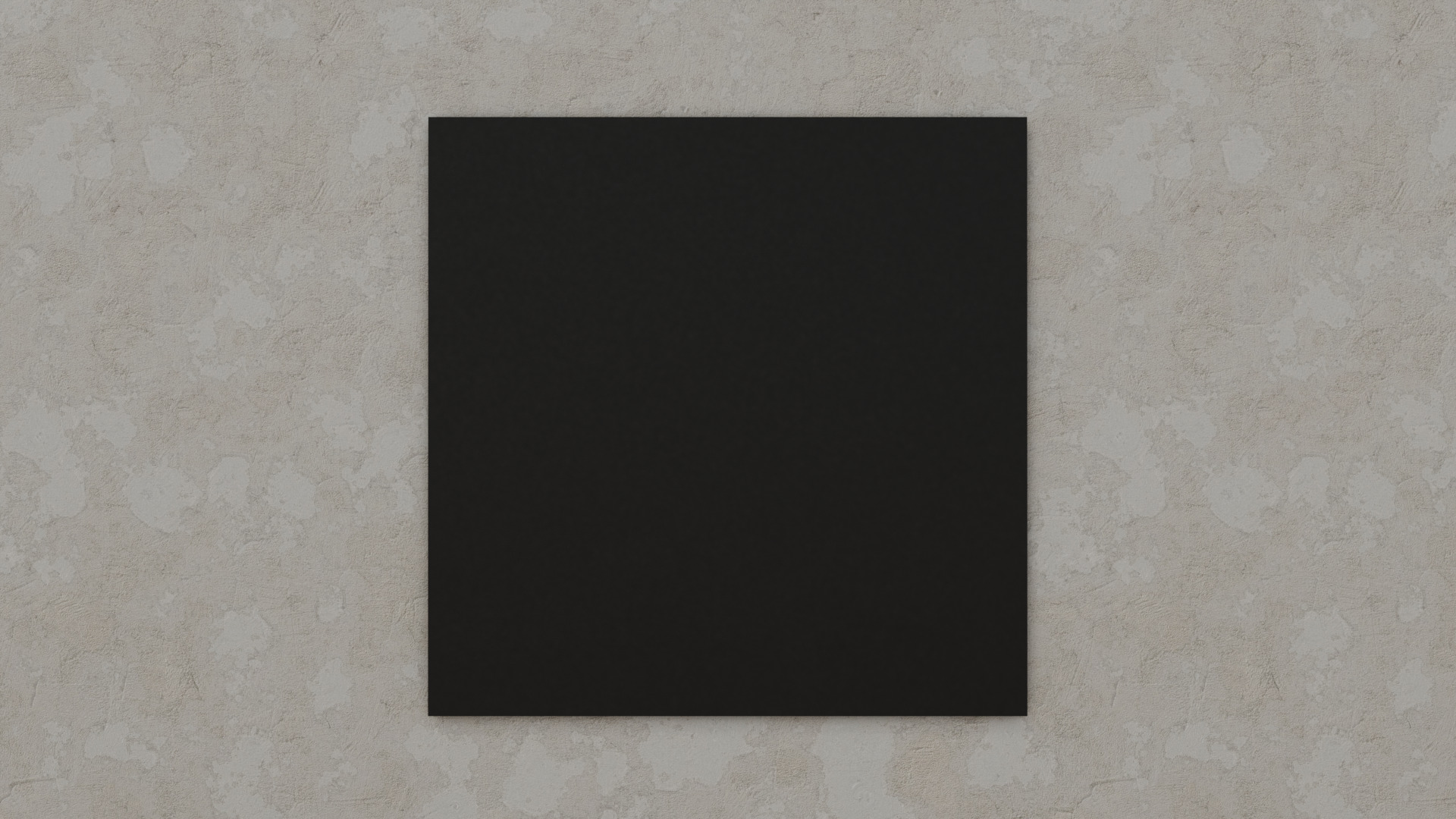 Customizable Wall-Mounted Blackboard-Square Unframed Write Board Low-poly 3D model_8