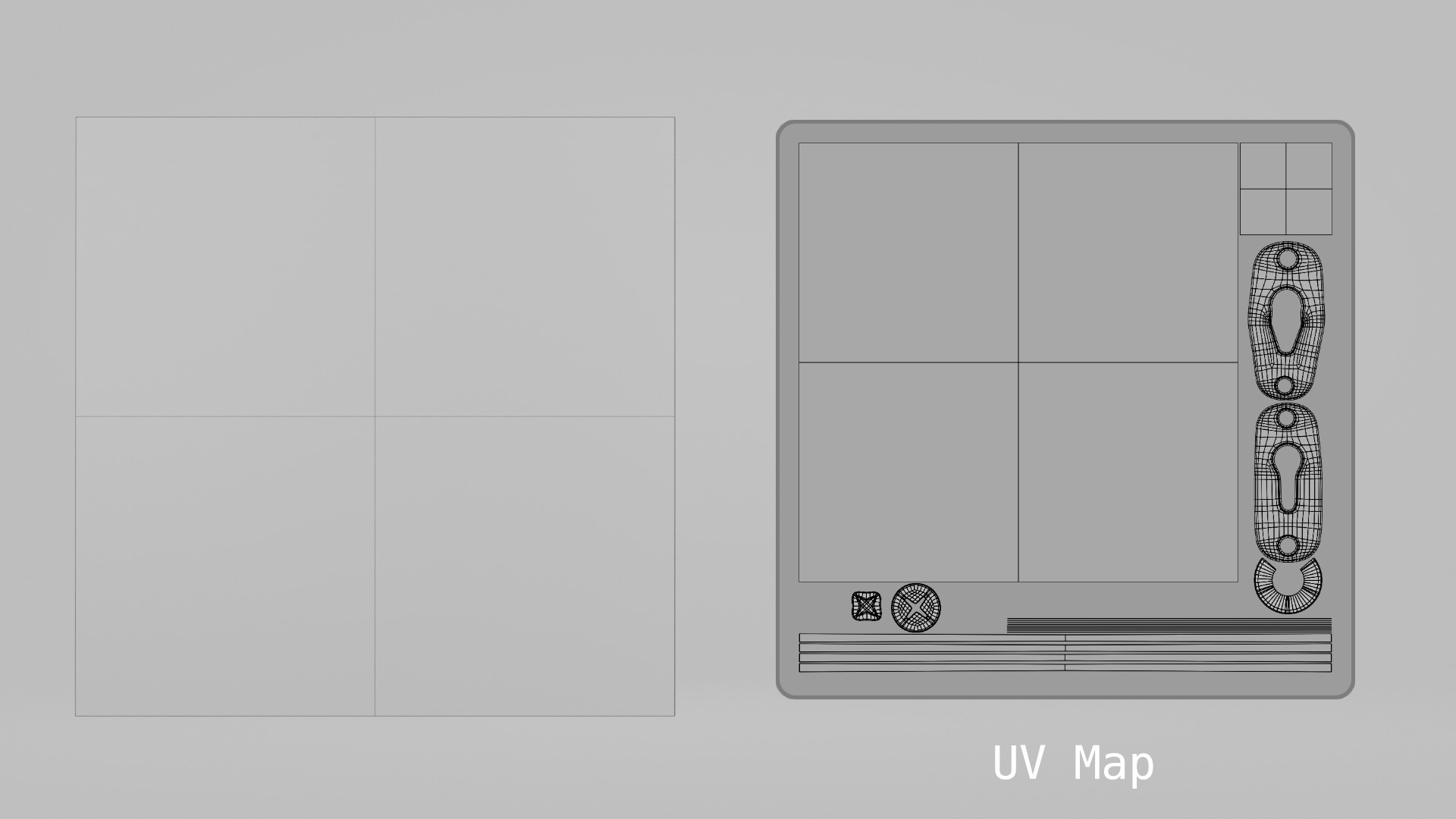 Customizable Wall-Mounted Blackboard-Square Unframed Write Board Low-poly 3D model_15