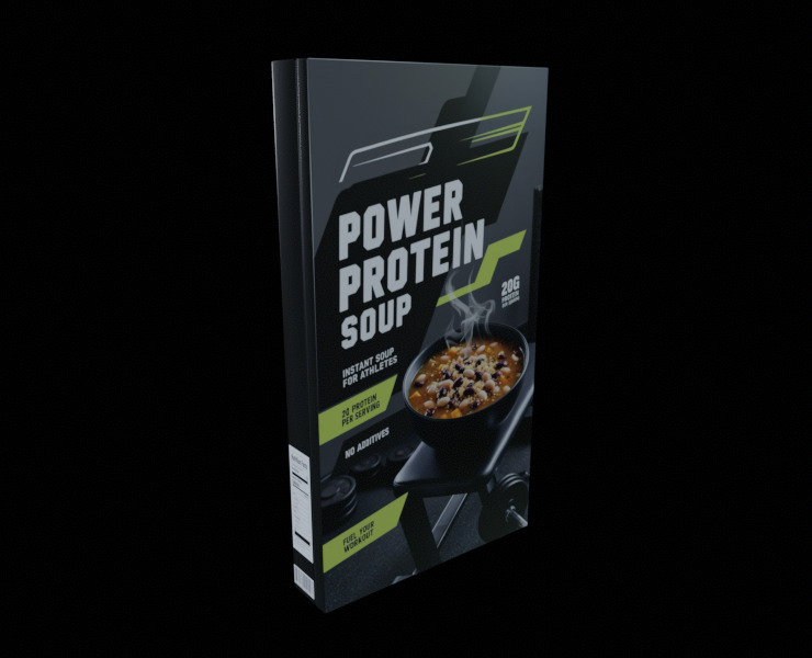 Instant soup-Minestrone Instant Soup-GAME READY PBR  Low-poly 3D model_8