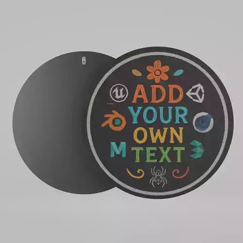 Customizable Wall-Mounted Blackboard - Circular Writing Board
