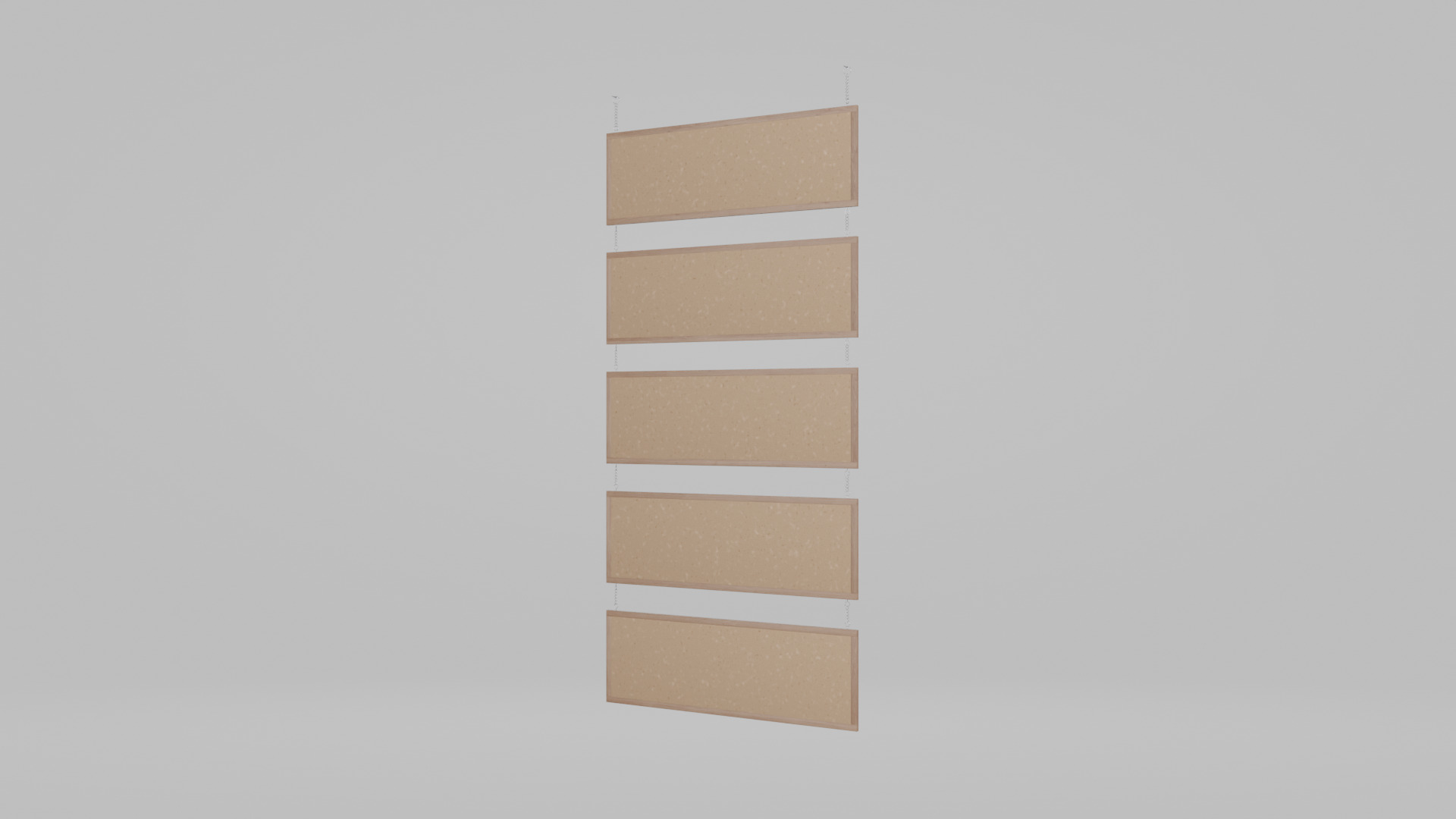 Customizable Hanging Blackboard - 5-Layer Chained Writing Board Low-poly 3D model_3