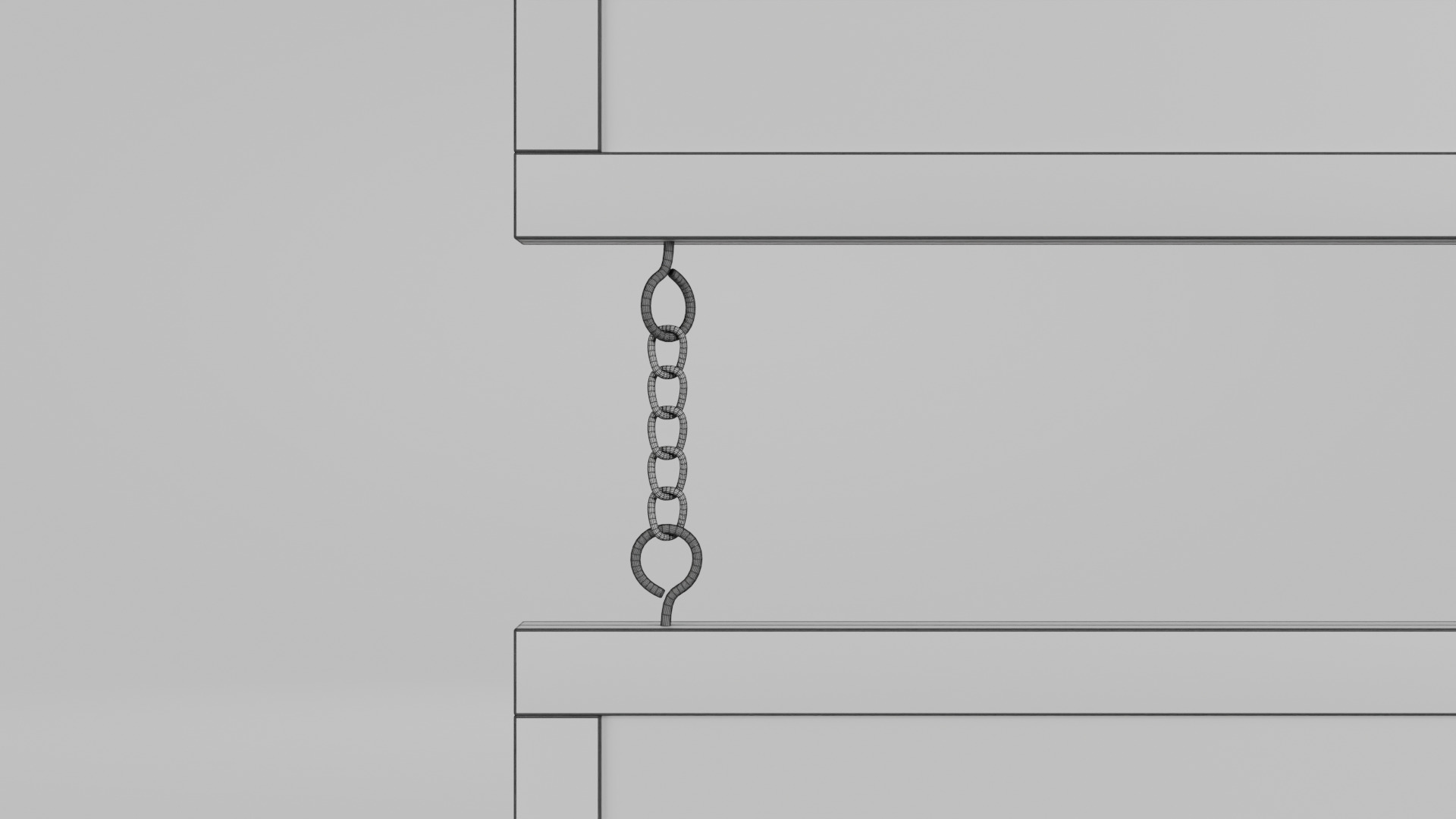 Customizable Hanging Blackboard - 5-Layer Chained Writing Board Low-poly 3D model_17