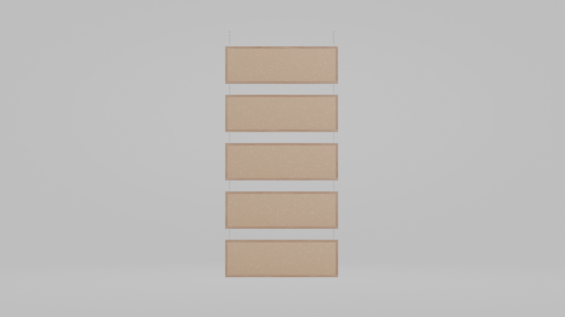 Customizable Hanging Blackboard - 5-Layer Chained Writing Board Low-poly 3D model_6