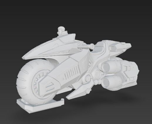 3D Printable Iron Oath Raider  Bladestreak War Bike 3D print model_12