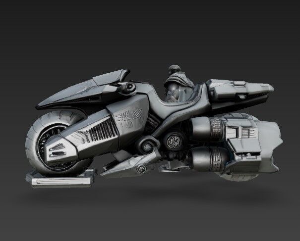3D Printable Iron Oath Raider  Bladestreak War Bike 3D print model_2