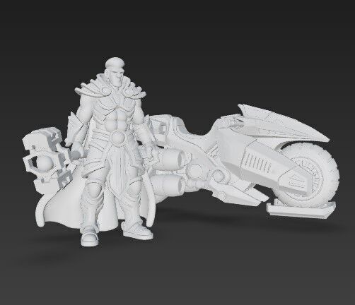 3D Printable Iron Oath Raider  Bladestreak War Bike 3D print model_15