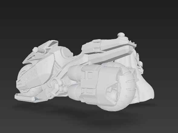 3D Printable Iron Oath Raider  Bladestreak War Bike 3D print model_11