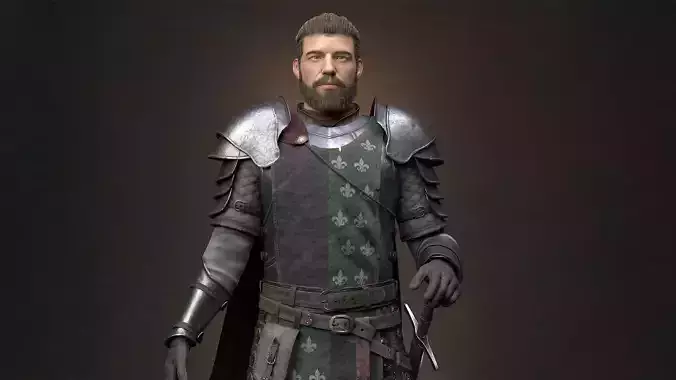 Knight Low-poly 3D model