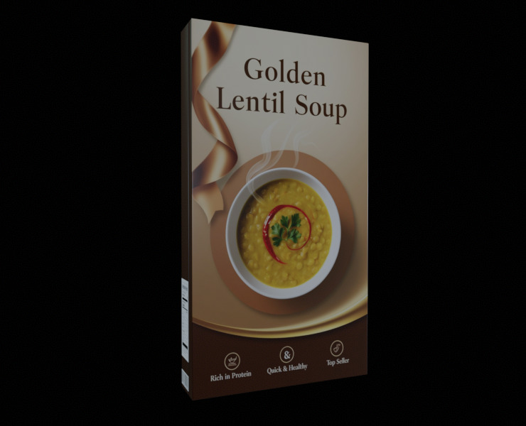 Instant soup-Minestrone Instant Soup-GAME READY PBR  Low-poly 3D model_7