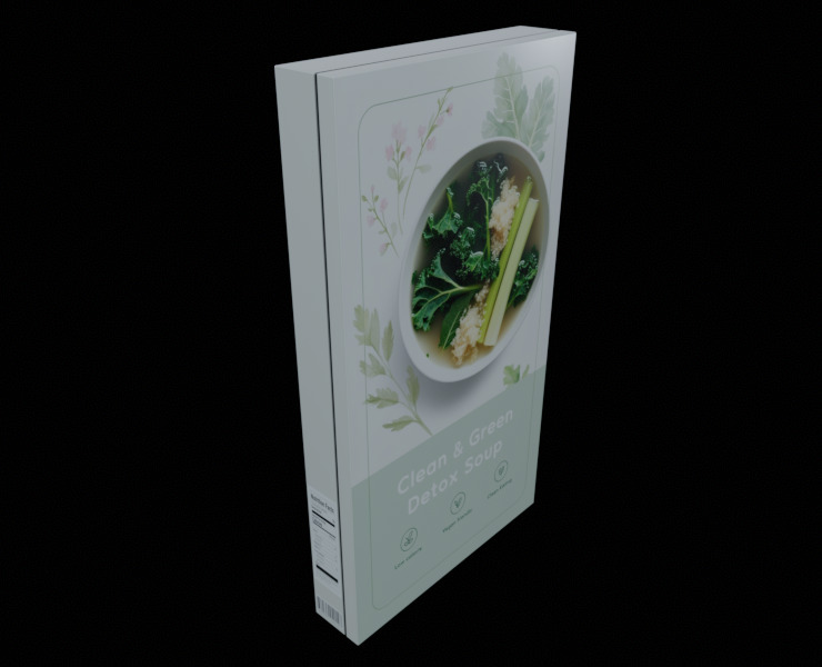 Instant soup-Minestrone Instant Soup-GAME READY PBR  Low-poly 3D model_8