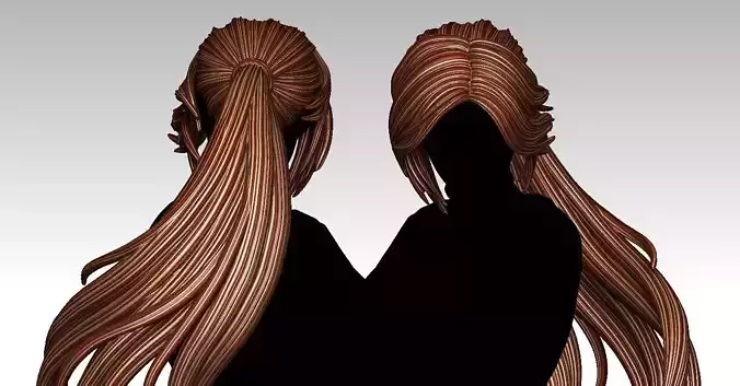 3D Hairstyles for girl V113 3D print model