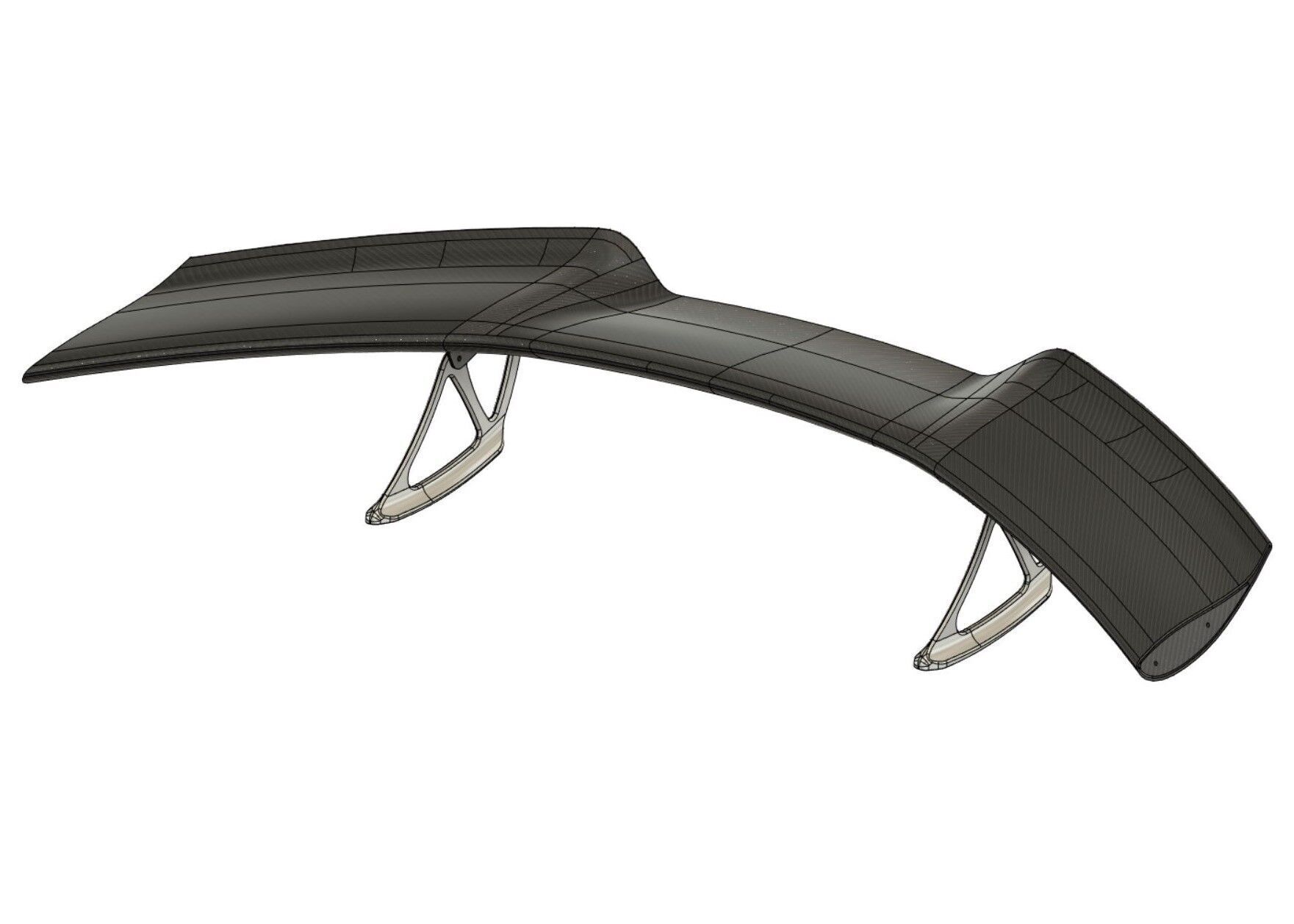 Lotus Rear Wing 3D Model CFD Ready CAD Geometry 3D print model_4