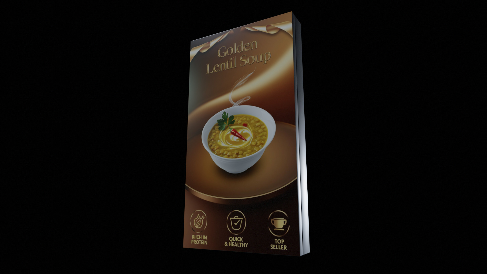 Instant soup-Minestrone Instant Soup-GAME READY PBR  Low-poly 3D model_7