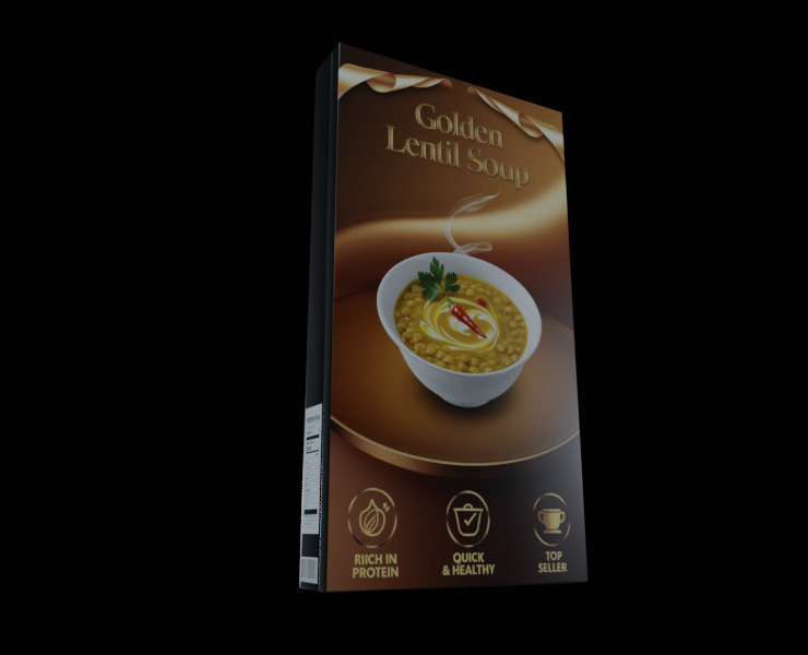 Instant soup-Minestrone Instant Soup-GAME READY PBR  Low-poly 3D model_8