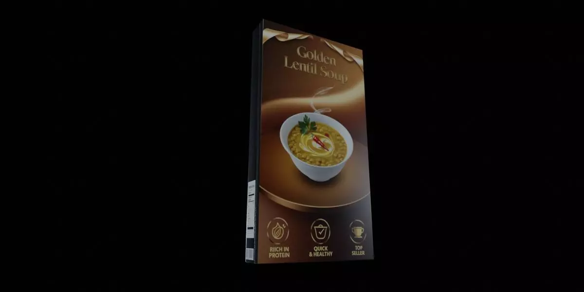 Instant soup-Minestrone Instant Soup-GAME READY PBR  Low-poly 3D model_0