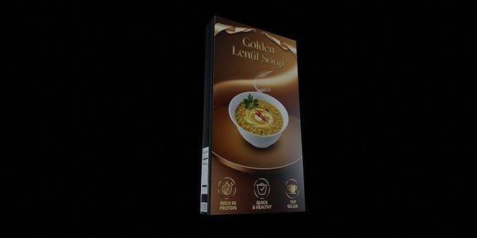 Instant soup-Minestrone Instant Soup-GAME READY PBR  Low-poly 3D model