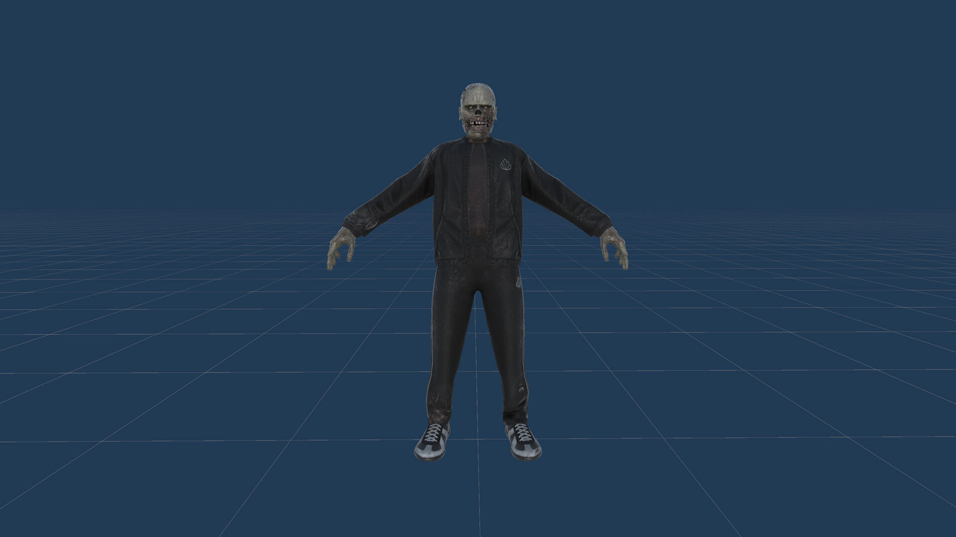 Zombie Gopnik Low-poly 3D model_30