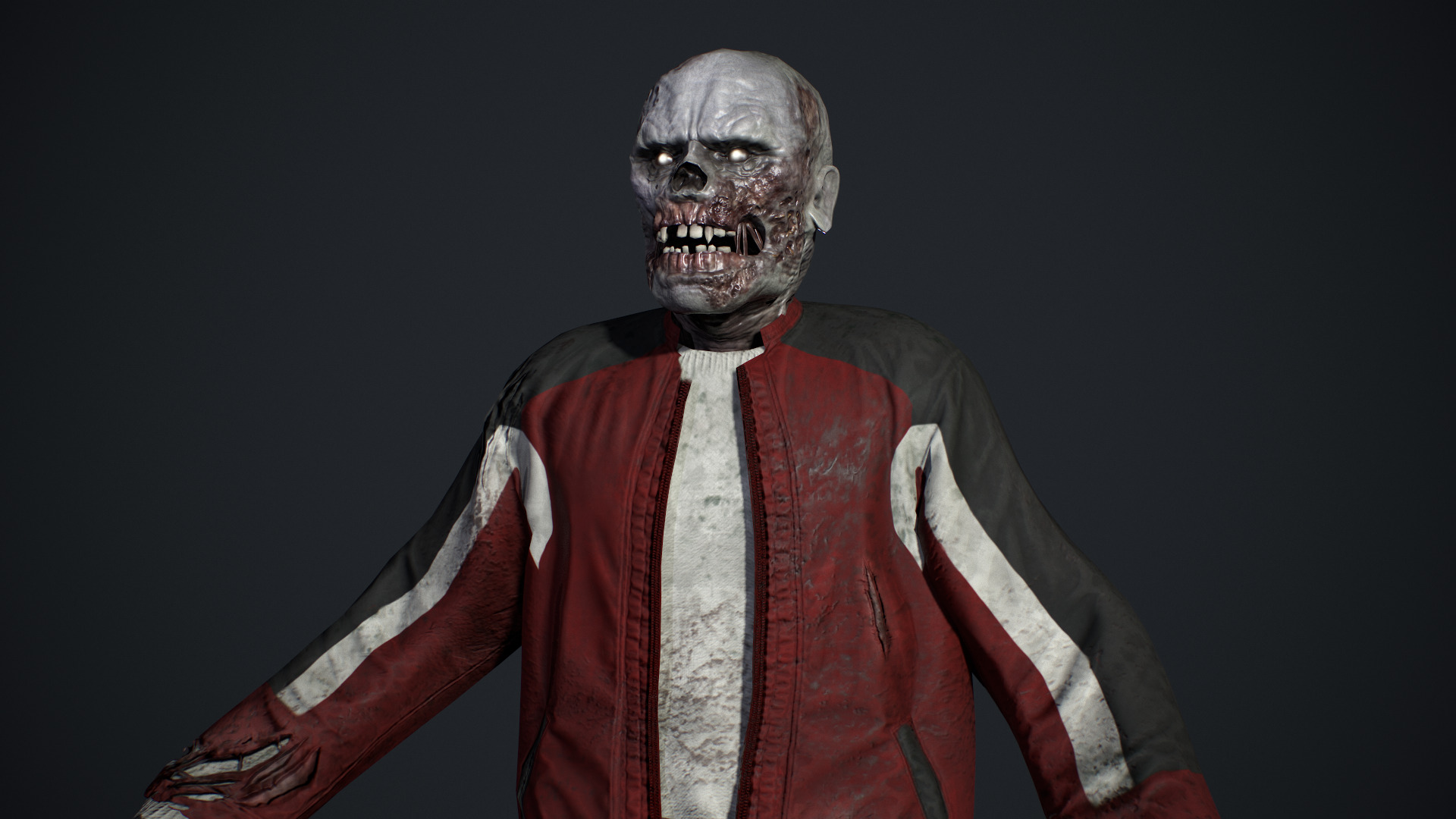 Zombie Gopnik Low-poly 3D model_13