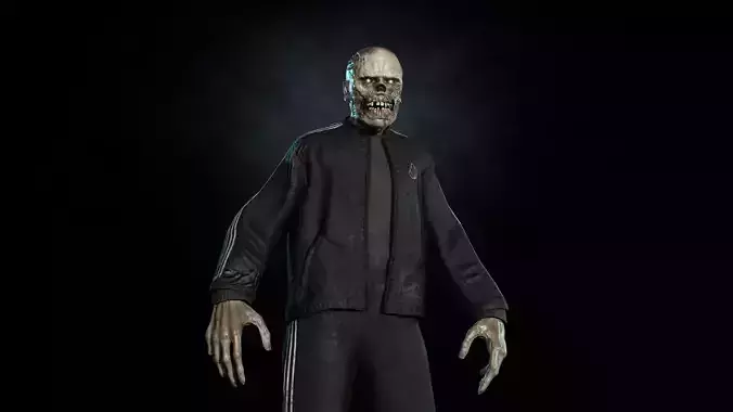 Zombie Gopnik Low-poly 3D model