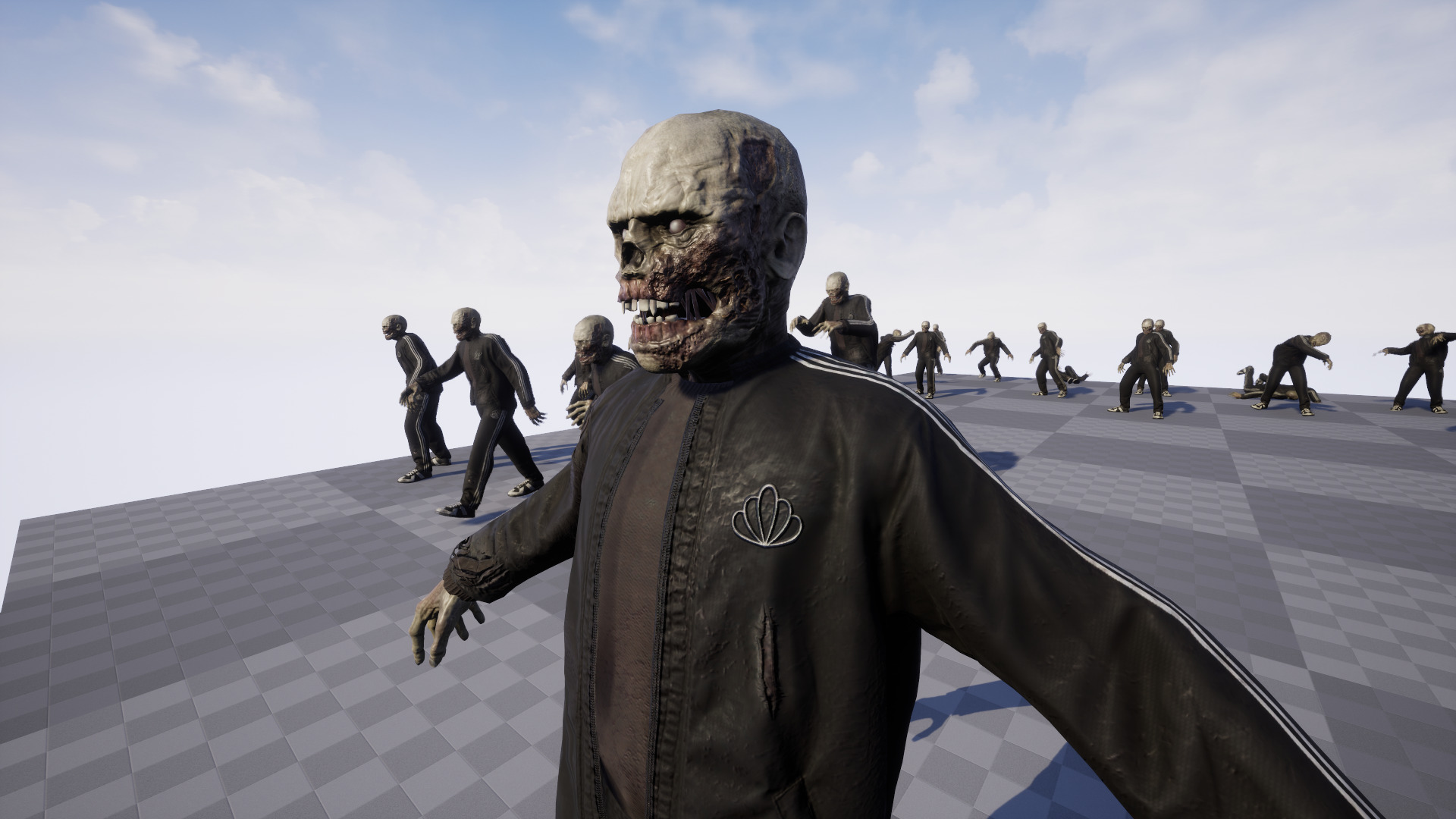 Zombie Gopnik Low-poly 3D model_20