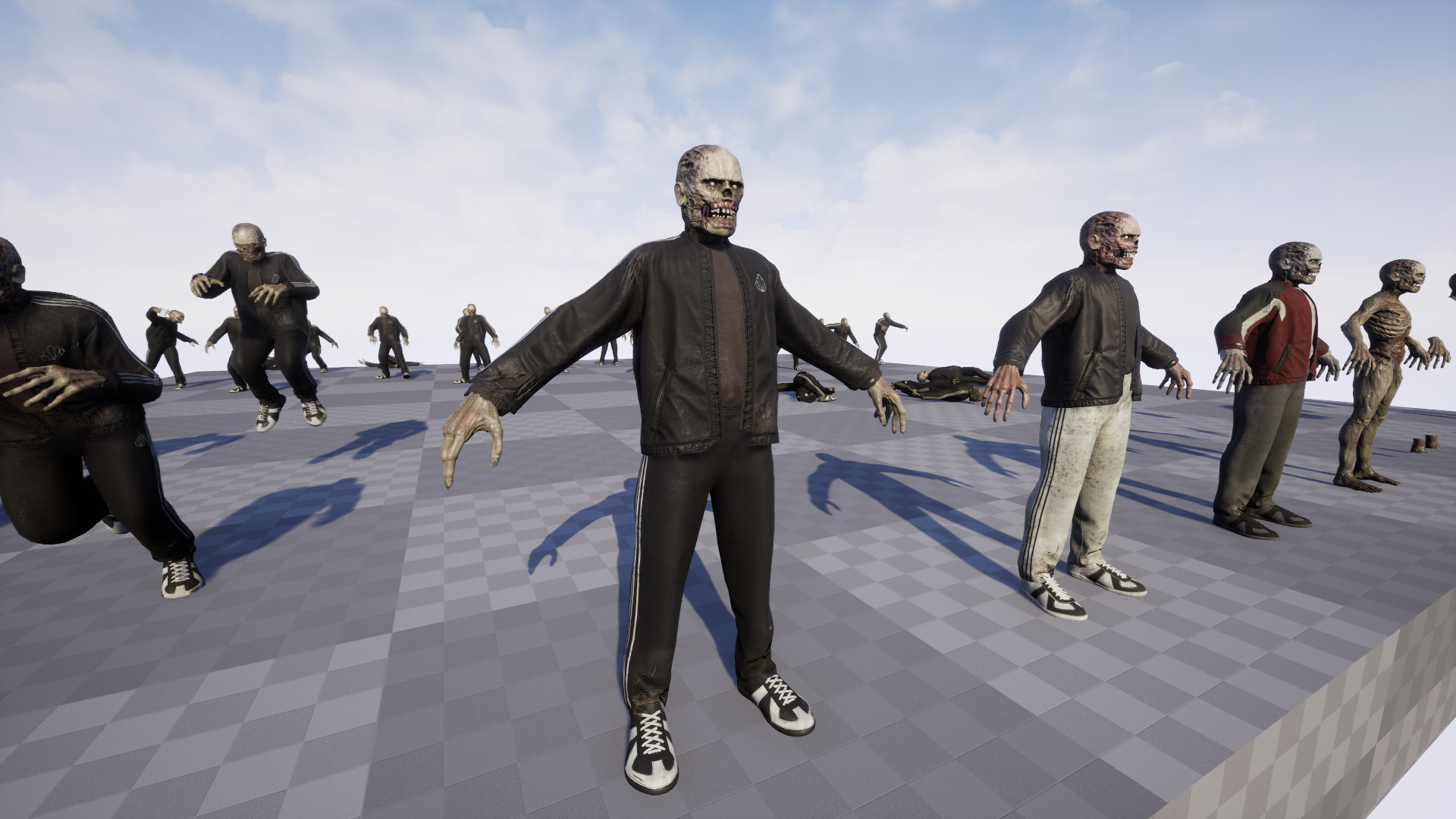 Zombie Gopnik Low-poly 3D model_19