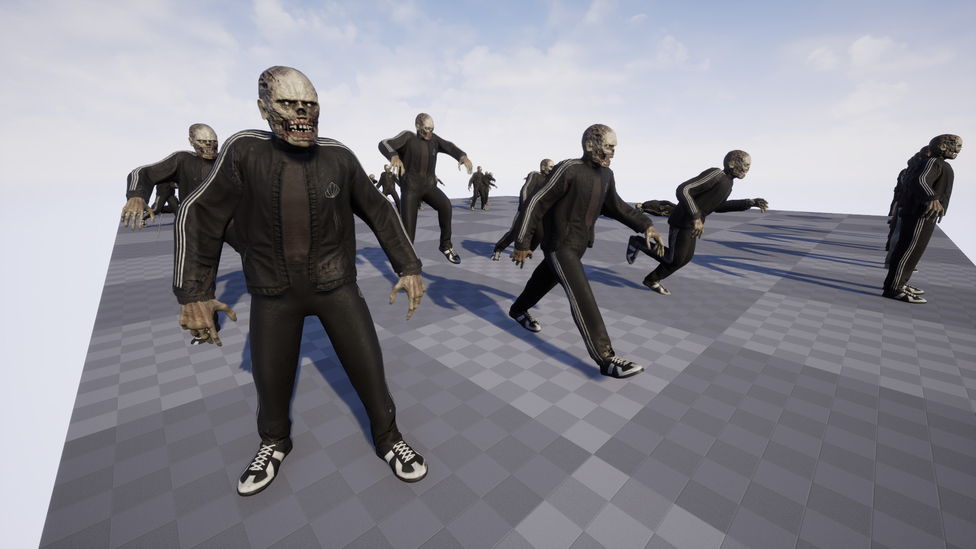 Zombie Gopnik Low-poly 3D model_18