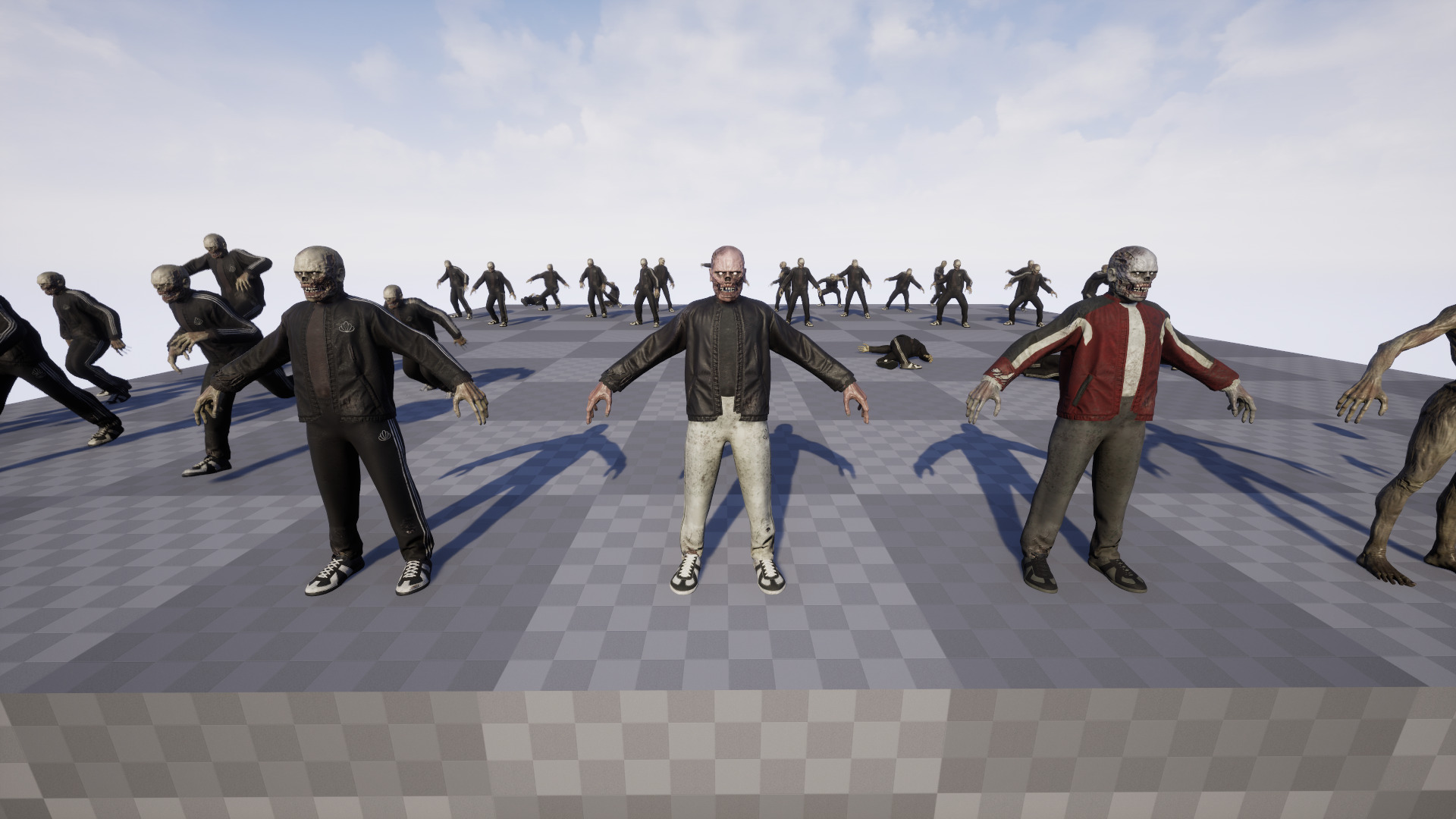 Zombie Gopnik Low-poly 3D model_17