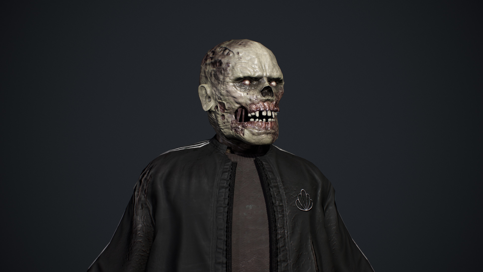 Zombie Gopnik Low-poly 3D model_16