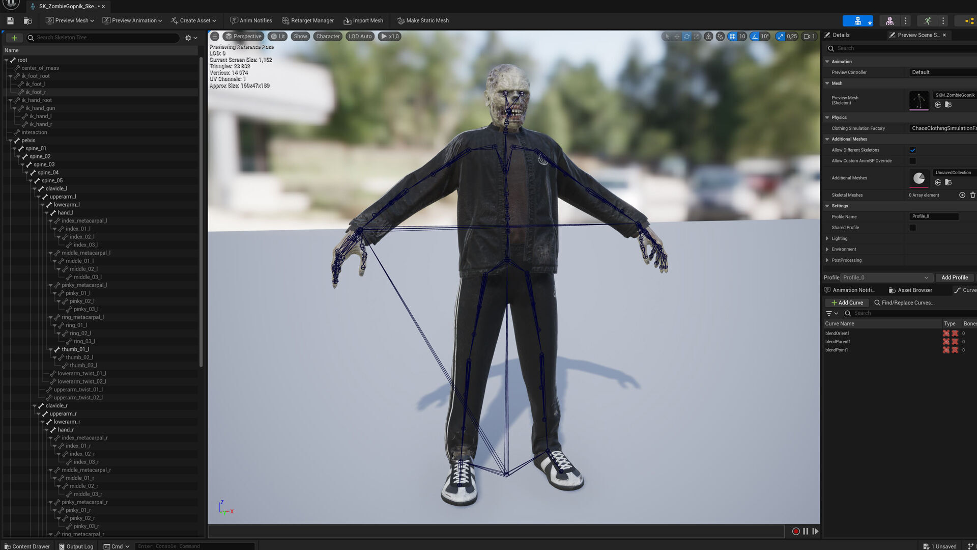 Zombie Gopnik Low-poly 3D model_27
