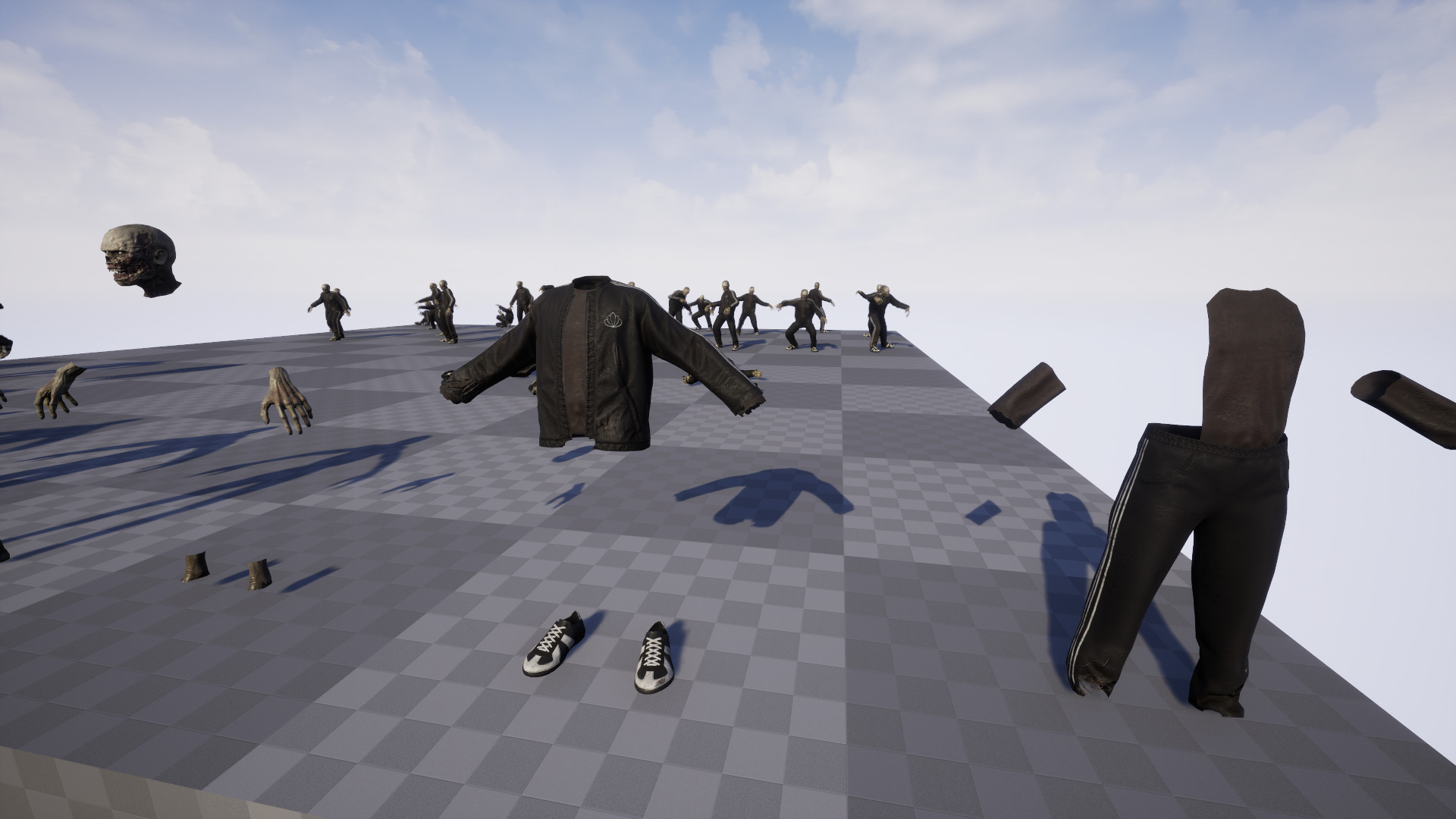 Zombie Gopnik Low-poly 3D model_26