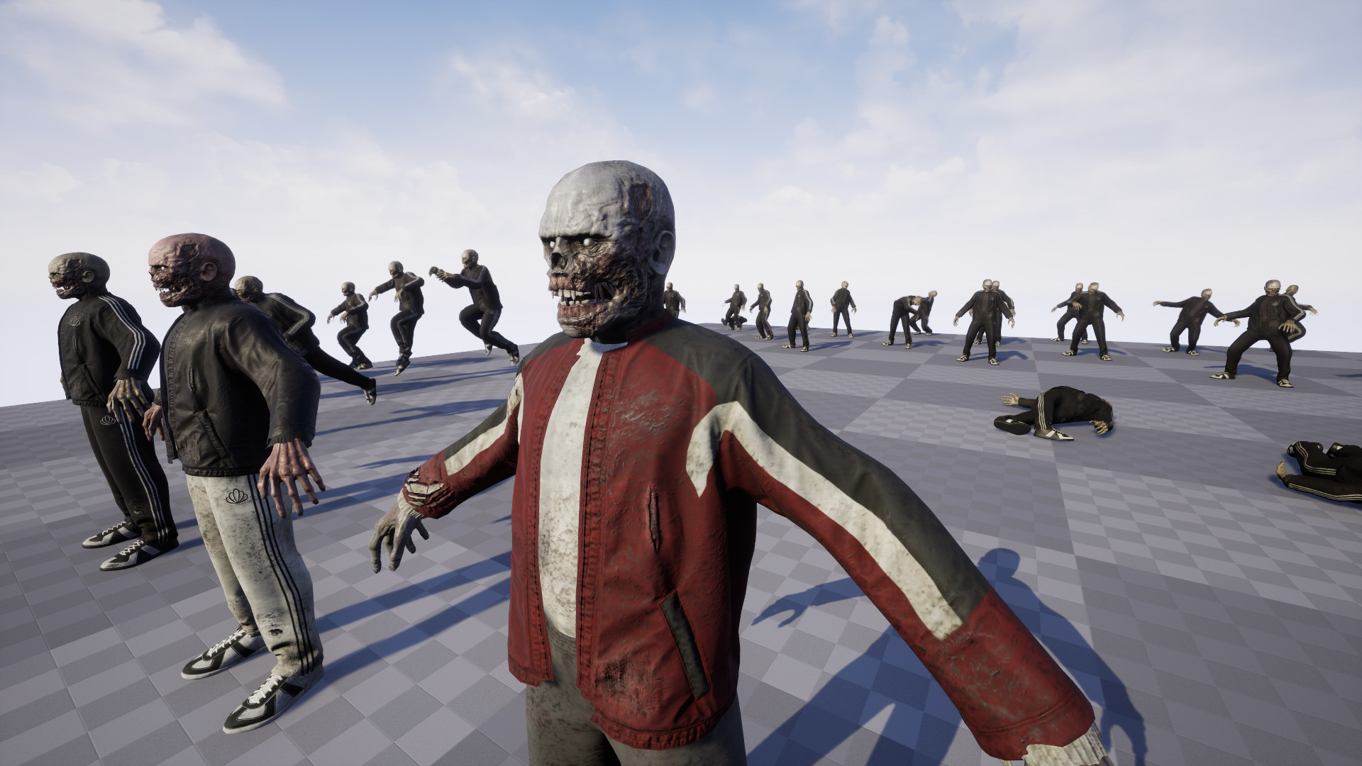 Zombie Gopnik Low-poly 3D model_24