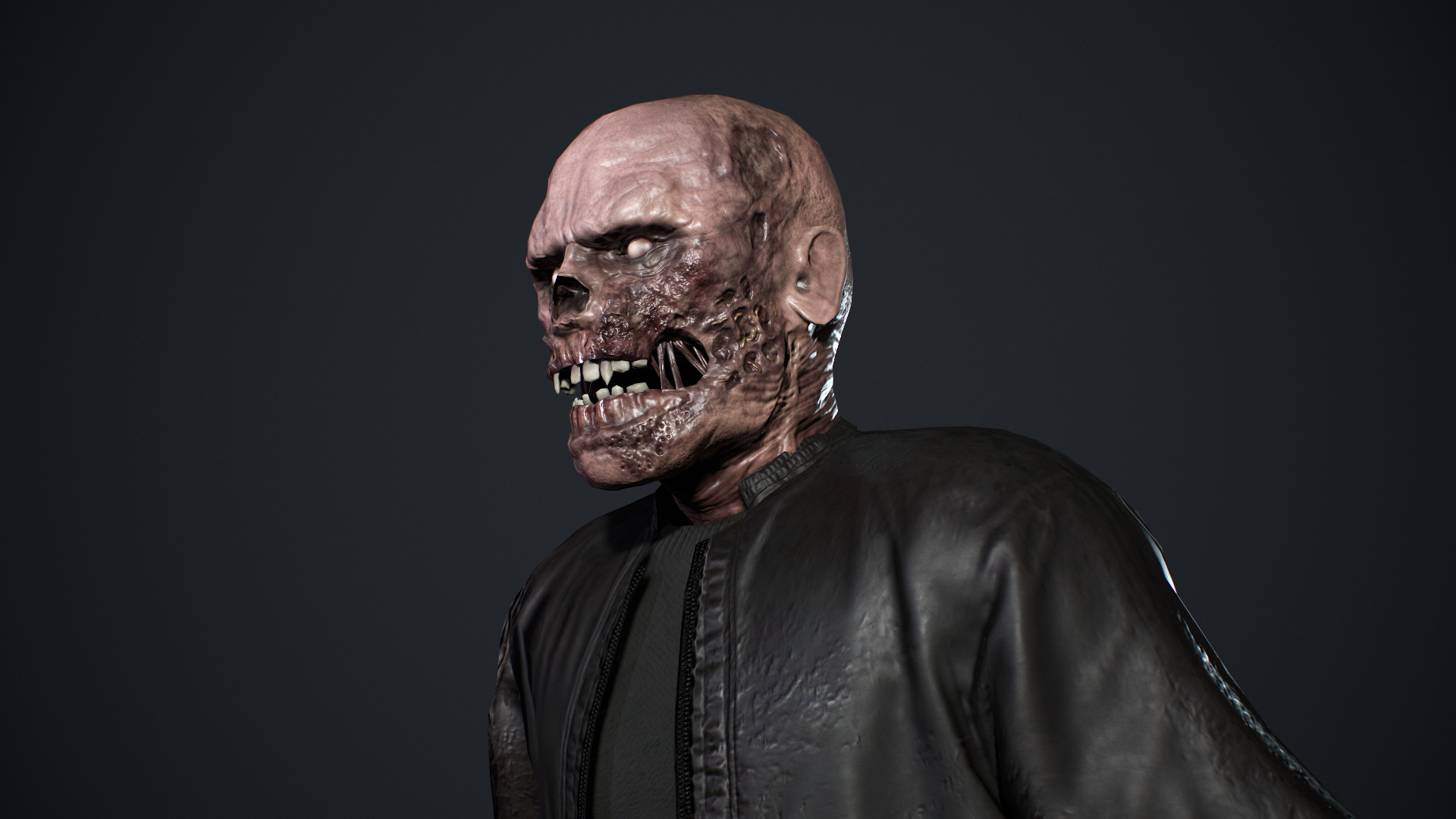 Zombie Gopnik Low-poly 3D model_12