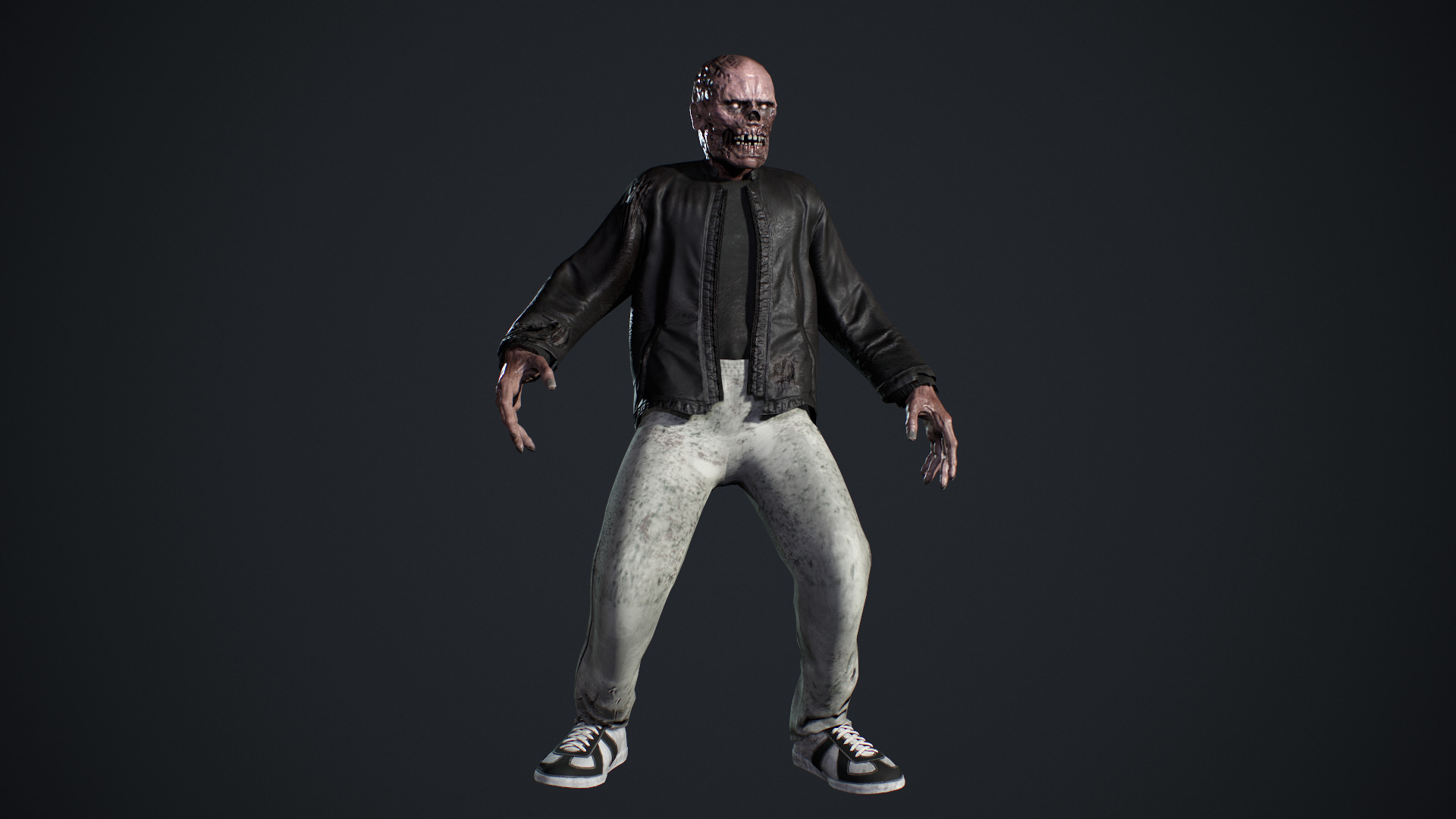 Zombie Gopnik Low-poly 3D model_15