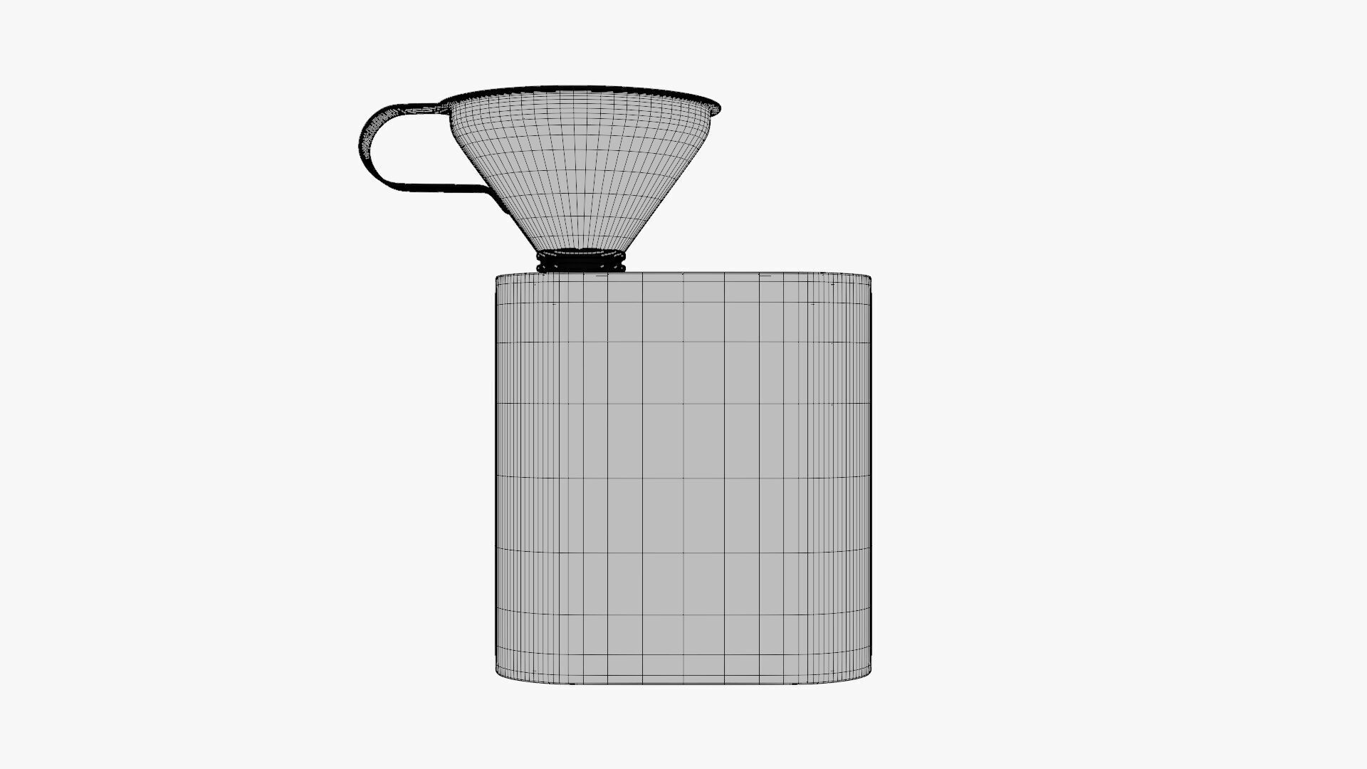 Aroma Coffee Can Funnel - Geometry Only No Textures No Materials 3D model_6