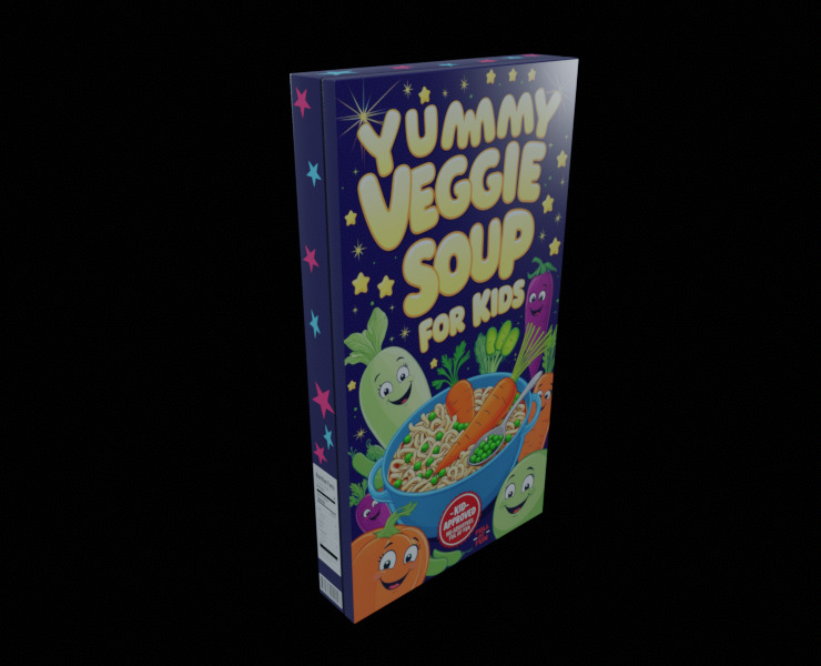 Instant soup-Minestrone Instant Soup-GAME READY PBR  Low-poly 3D model_8