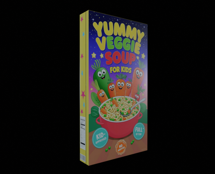 Instant soup-Minestrone Instant Soup-GAME READY PBR  Low-poly 3D model_8