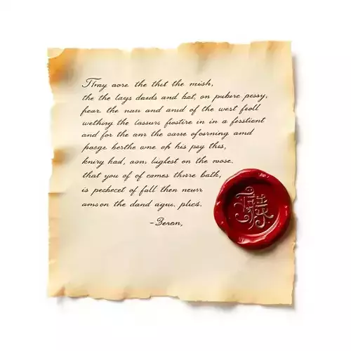 Antique Scroll with Wax Seal D Model Pack