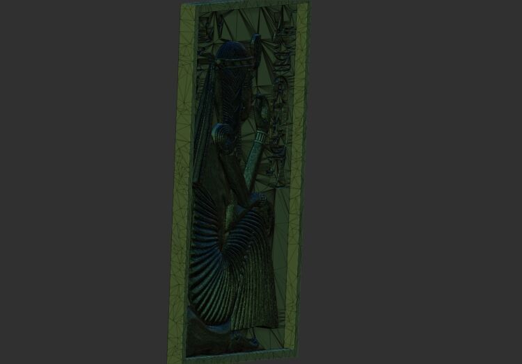 Egyptian Ramses Ramesses II child steel relief 3d model stl 3D print model_11