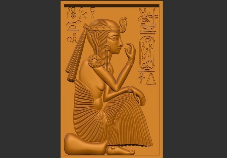 Egyptian Ramses Ramesses II child steel relief 3d model stl 3D print model_1
