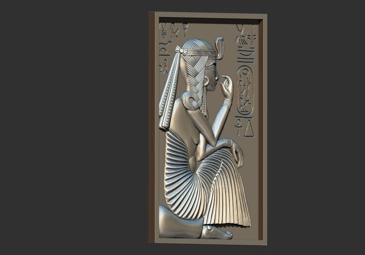 Egyptian Ramses Ramesses II child steel relief 3d model stl 3D print model_2