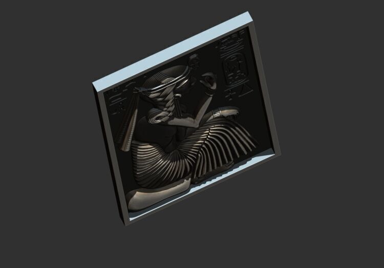 Egyptian Ramses Ramesses II child steel relief 3d model stl 3D print model_4