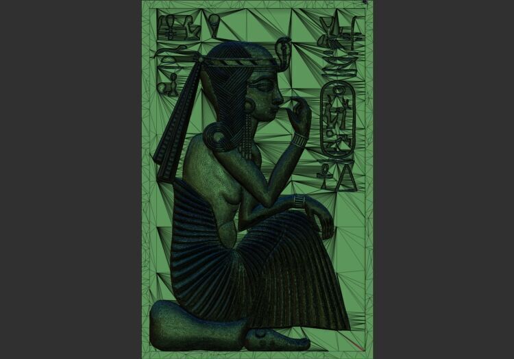 Egyptian Ramses Ramesses II child steel relief 3d model stl 3D print model_9