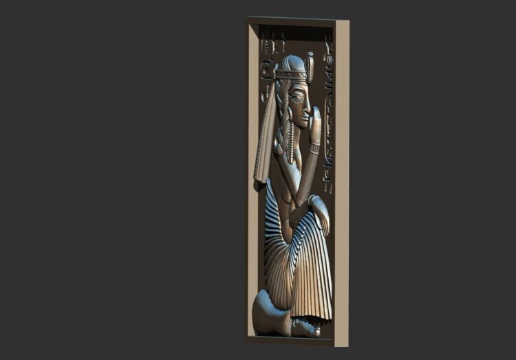 Egyptian Ramses Ramesses II child steel relief 3d model stl 3D print model_8