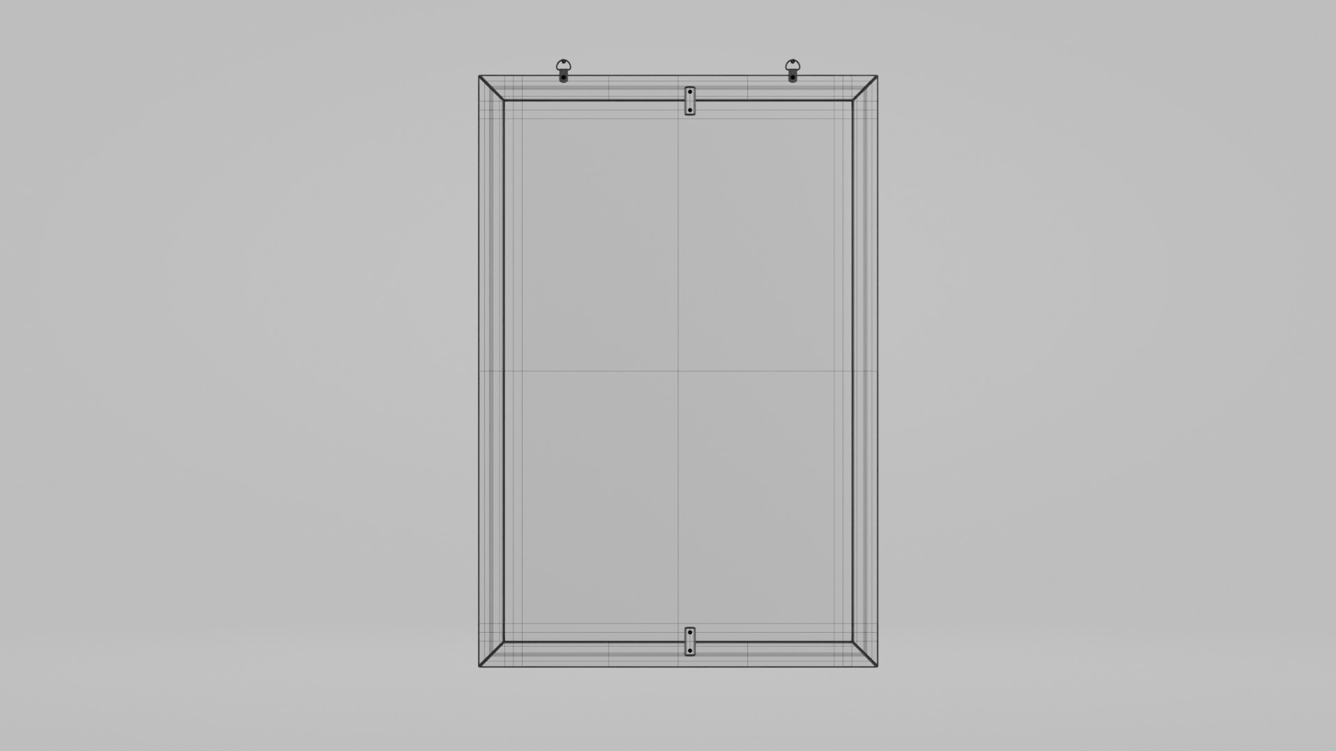 Customizable Wall-Mounted Blackboard - Tall Wooden Writing Board Low-poly 3D model_13