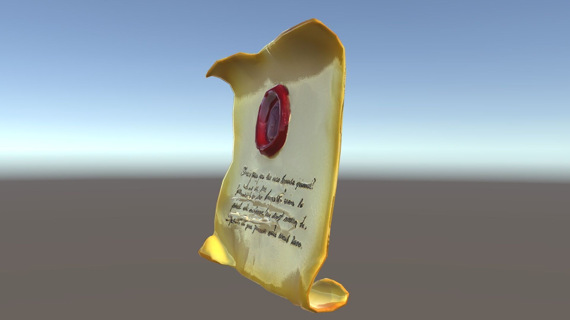 Antique Scroll with Wax Seal Model Pack Low-poly 3D model_7