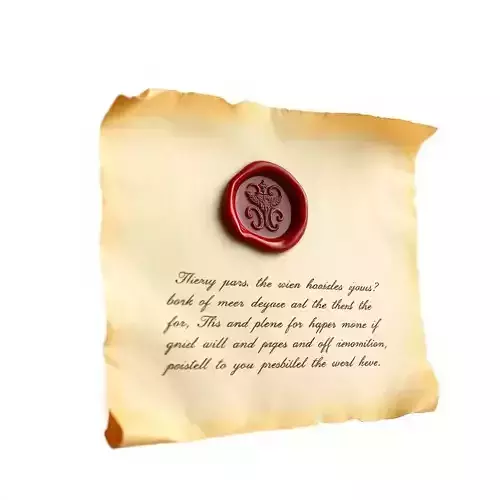 Antique Scroll with Wax Seal Model Pack
